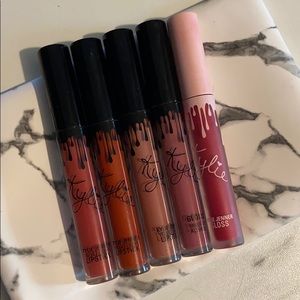 Kylie lipgloss and lipstick